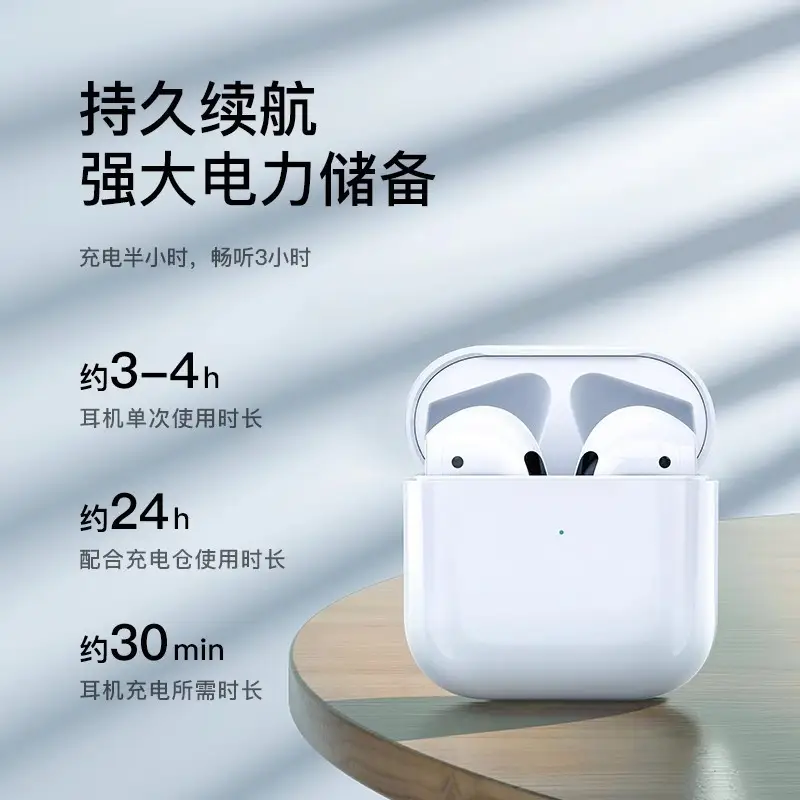New pro4 Huaqiang North Fourth Generation Binaural Touch Wireless Bluetooth Headset HD Stereo Low Noise Bluetooth Headset