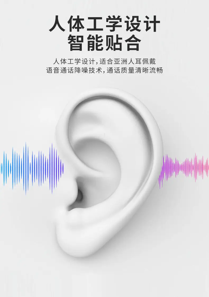 New pro4 Huaqiang North Fourth Generation Binaural Touch Wireless Bluetooth Headset HD Stereo Low Noise Bluetooth Headset — feature 3