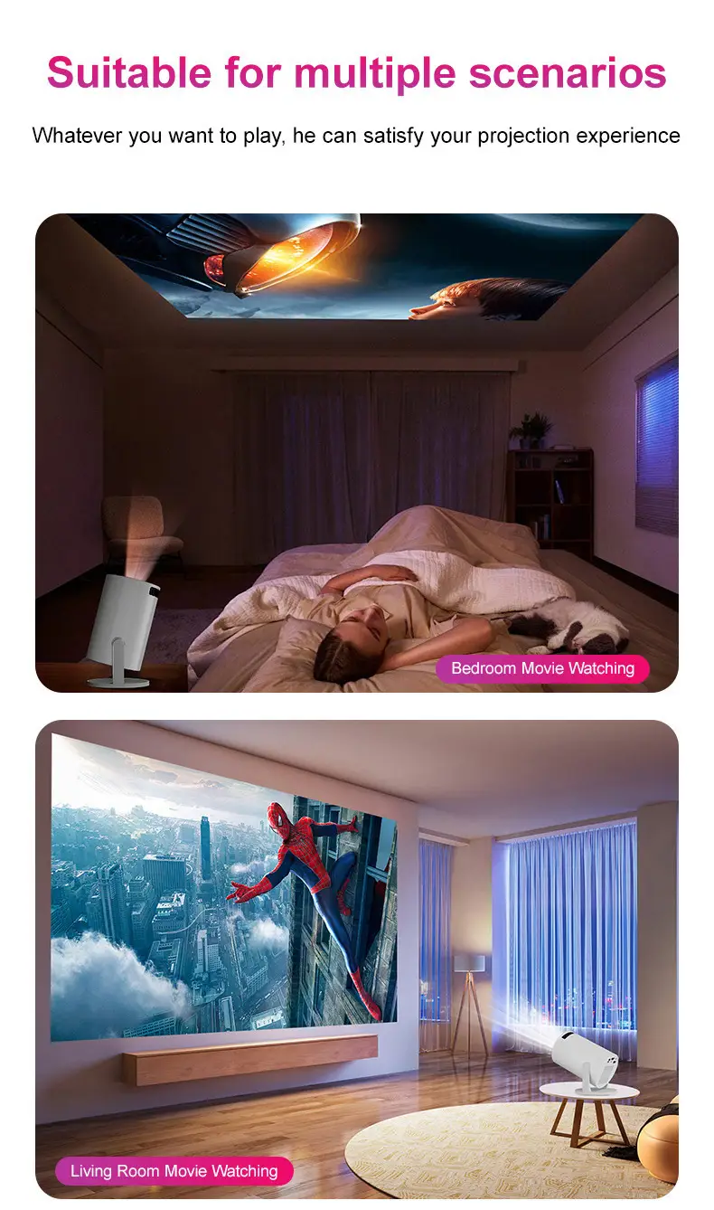 Hy200 Projector Is Exclusively Available for Cross-Border Use, Wireless Projector for Home and Outdoor Use, Car-Mounted Projector, Hy300Mini Wireless Screen Projection — feature 16