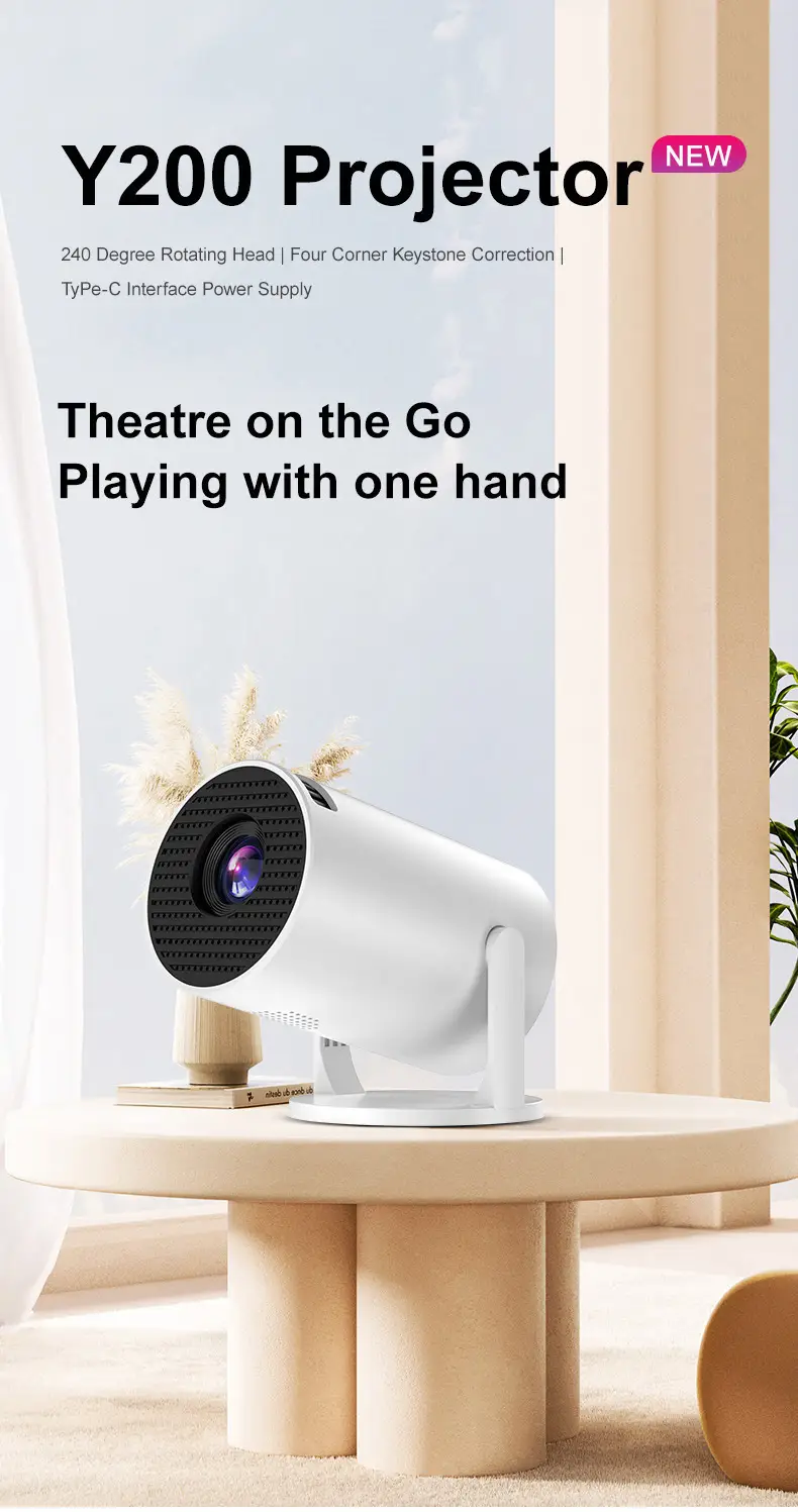 Hy200 Projector Is Exclusively Available for Cross-Border Use, Wireless Projector for Home and Outdoor Use, Car-Mounted Projector, Hy300Mini Wireless Screen Projection — feature 2