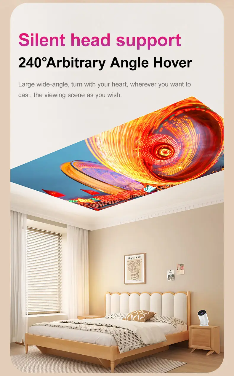 Hy200 Projector Is Exclusively Available for Cross-Border Use, Wireless Projector for Home and Outdoor Use, Car-Mounted Projector, Hy300Mini Wireless Screen Projection — feature 7