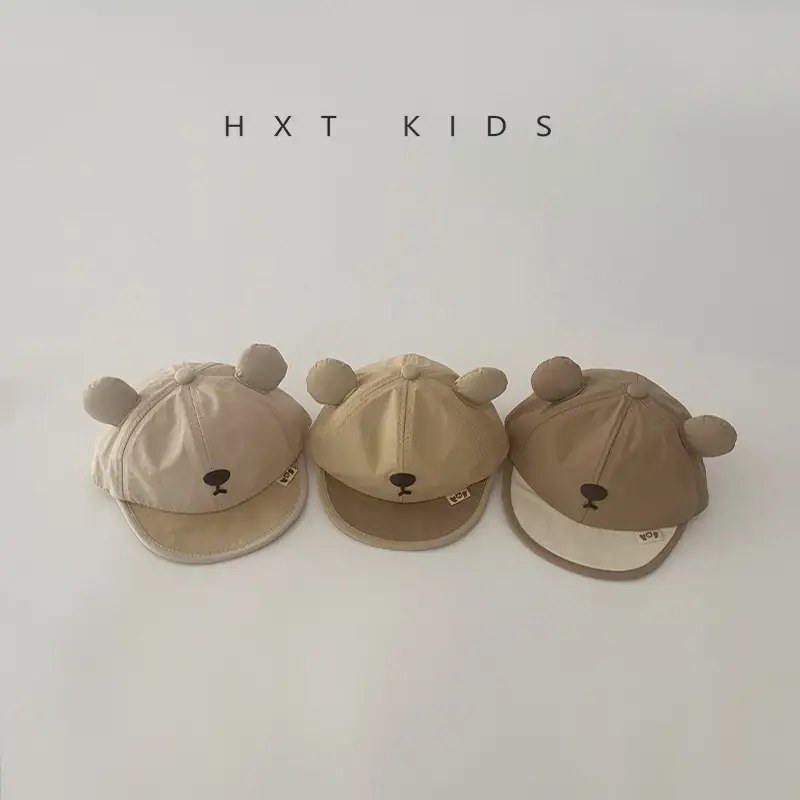 Baby Bear Sunshaded Hats for Girls Beige - Image 5