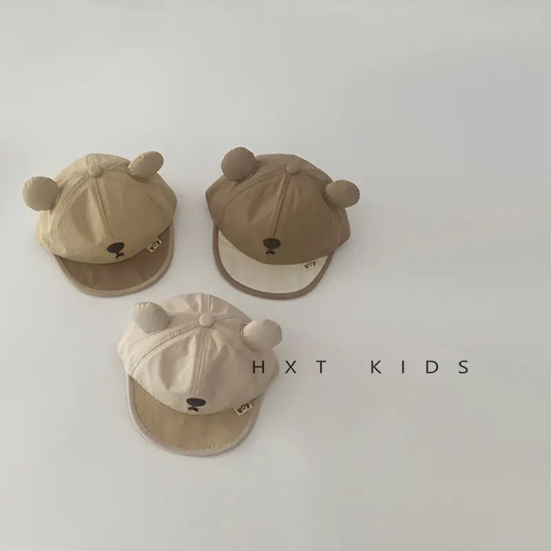 Baby Bear Sunshaded Hats for Girls Beige - Image 6