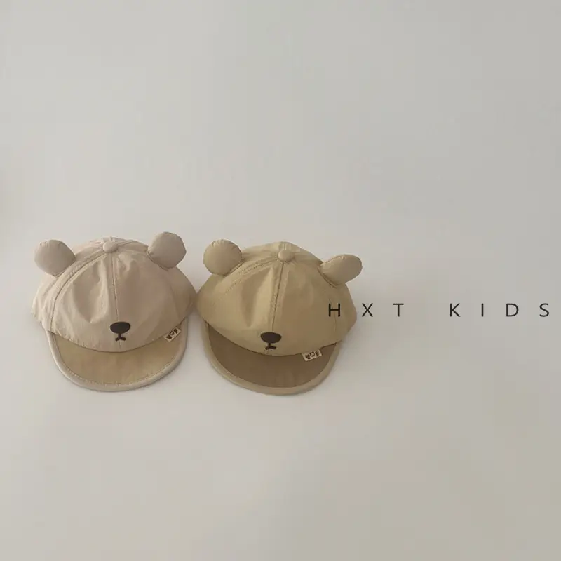Baby Bear Sunshaded Hats for Girls Beige - Image 7