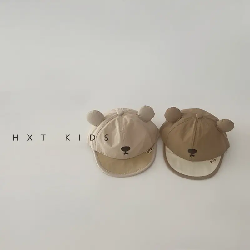 Baby Bear Sunshaded Hats for Girls Beige - Image 8