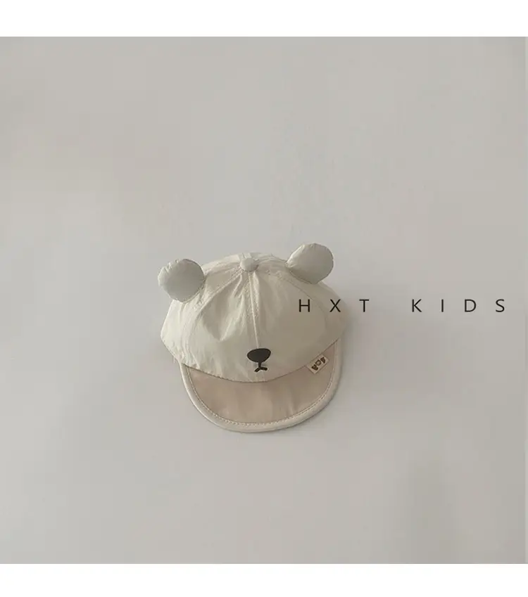 Baby Bear Sunshaded Hats for Girls Beige — feature 5