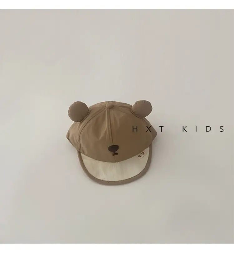 Baby Bear Sunshaded Hats for Girls Beige — feature 7