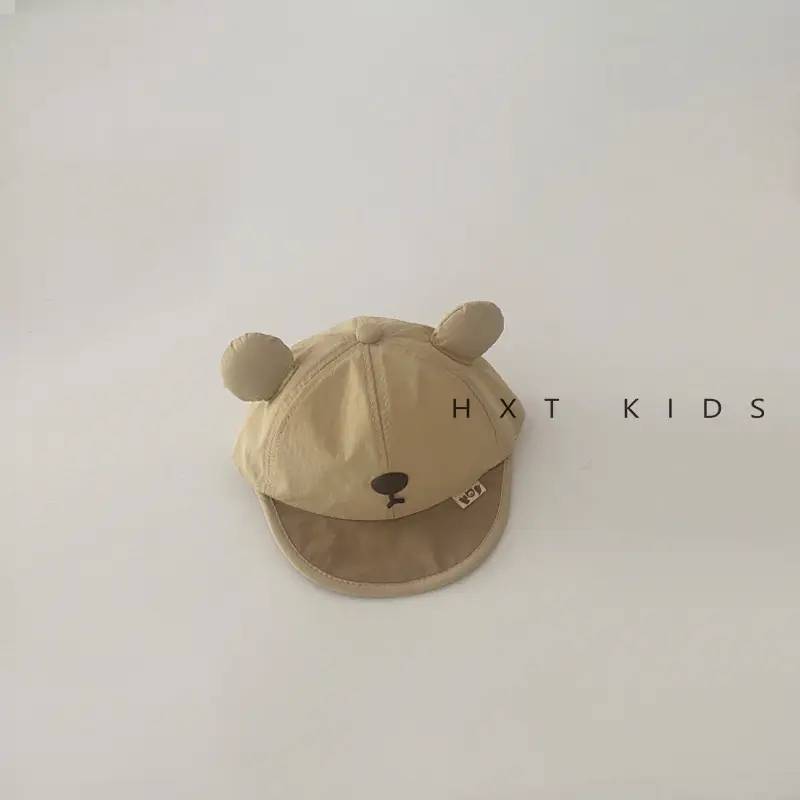 Baby Bear Sunshaded Hats for Girls Beige - Image 3