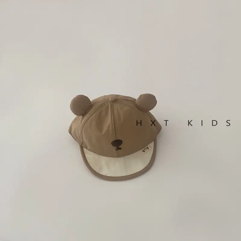 Baby Bear Sunshaded Hats for Girls Beige - Image 4