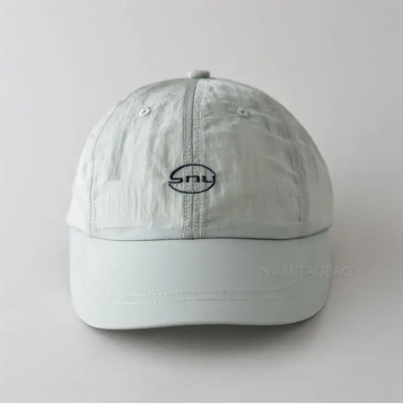 Men's Beige Embroidered Baseball Cap with Widen Brim — feature 12