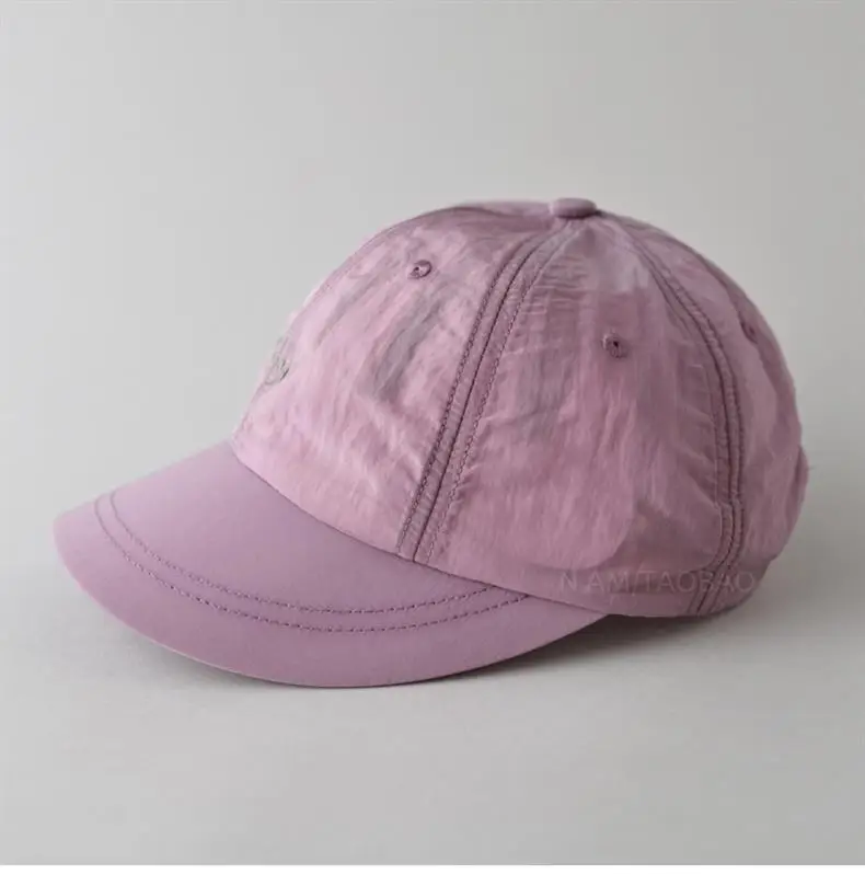 Men's Beige Embroidered Baseball Cap with Widen Brim — feature 6