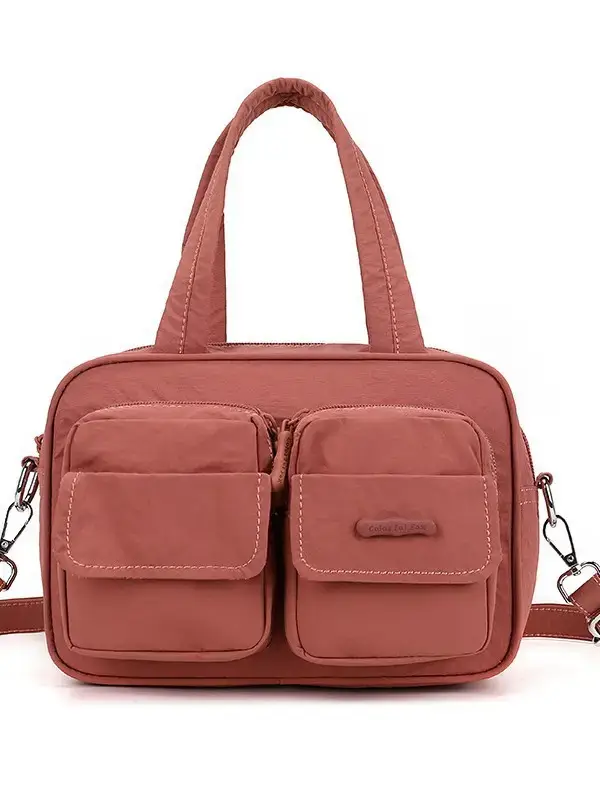 Light Blue Multi-Pocket Shoulder Crossbody Bag for Women - Image 14
