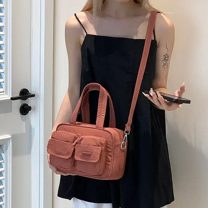 Light Blue Multi-Pocket Shoulder Crossbody Bag for Women — feature 28