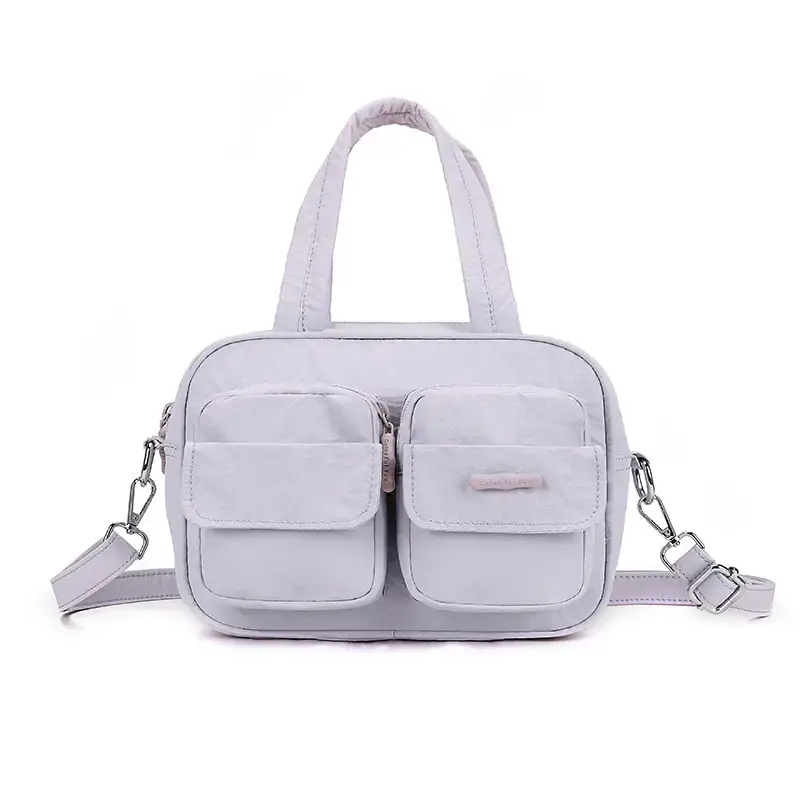 Light Blue Multi-Pocket Shoulder Crossbody Bag for Women - Image 7