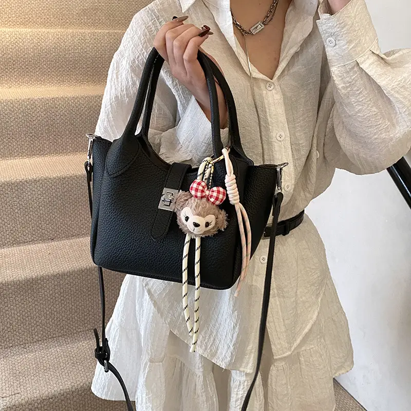 Women's Cream Teddy Bear Crossbody Bag 2025 - Image 9