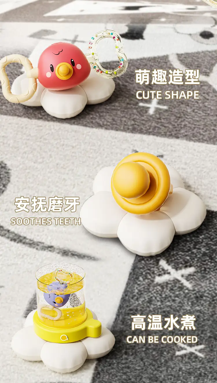 Baby Hand Rattle Toy with Sand Hammer & Tooth Gel — feature 3