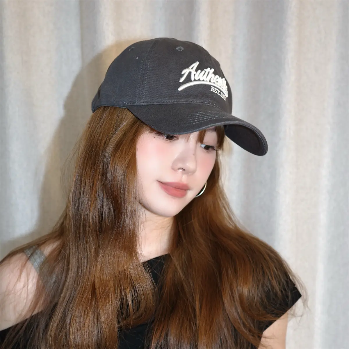 Pink Letter Embroidered Women's Baseball Cap - Image 5