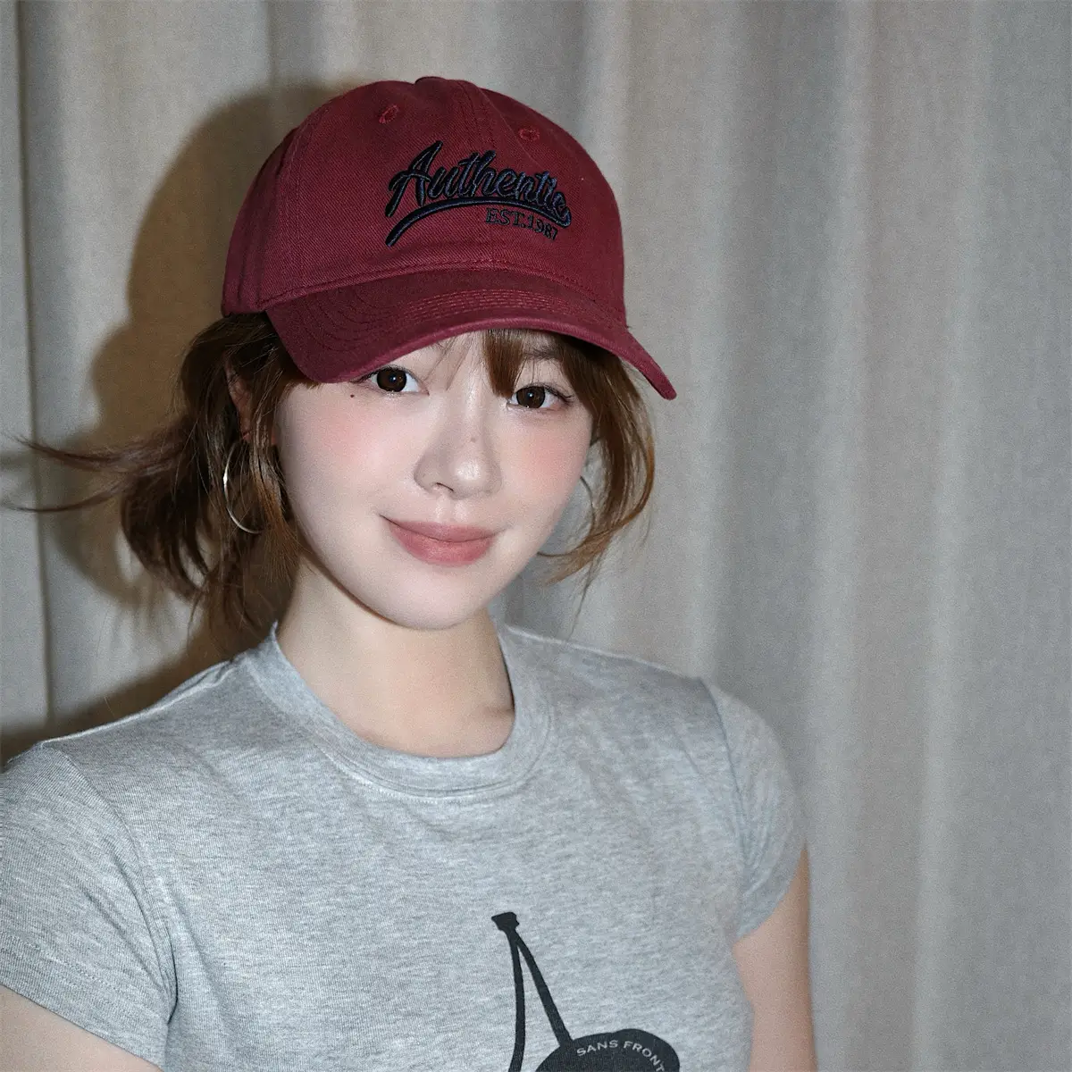 Pink Letter Embroidered Women's Baseball Cap - Image 6