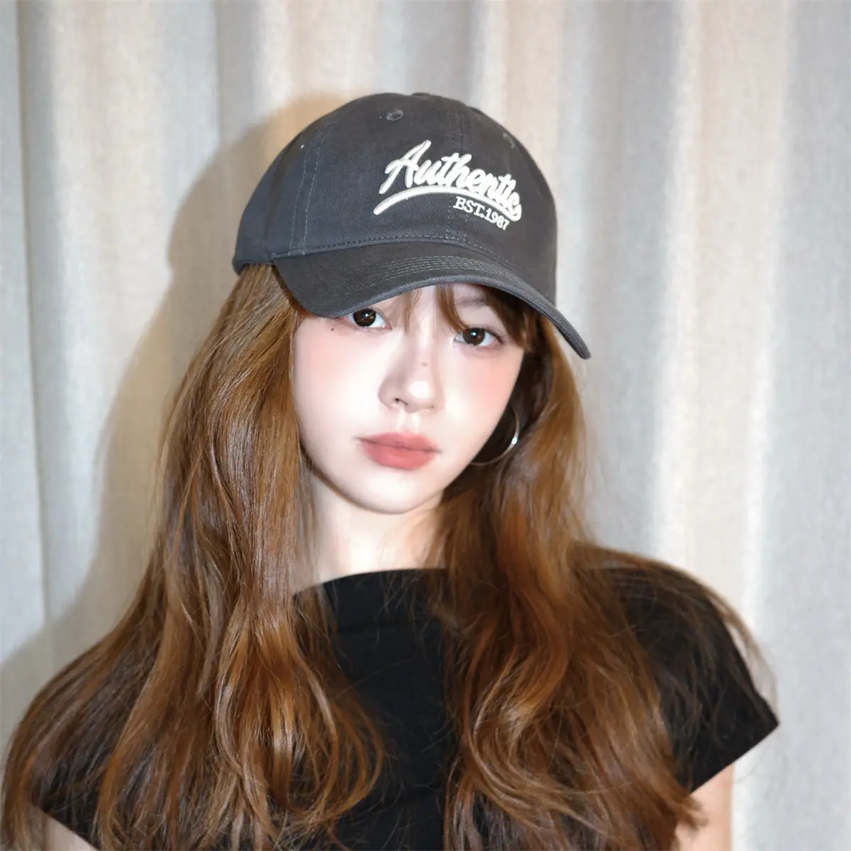 Pink Letter Embroidered Women's Baseball Cap - Image 7