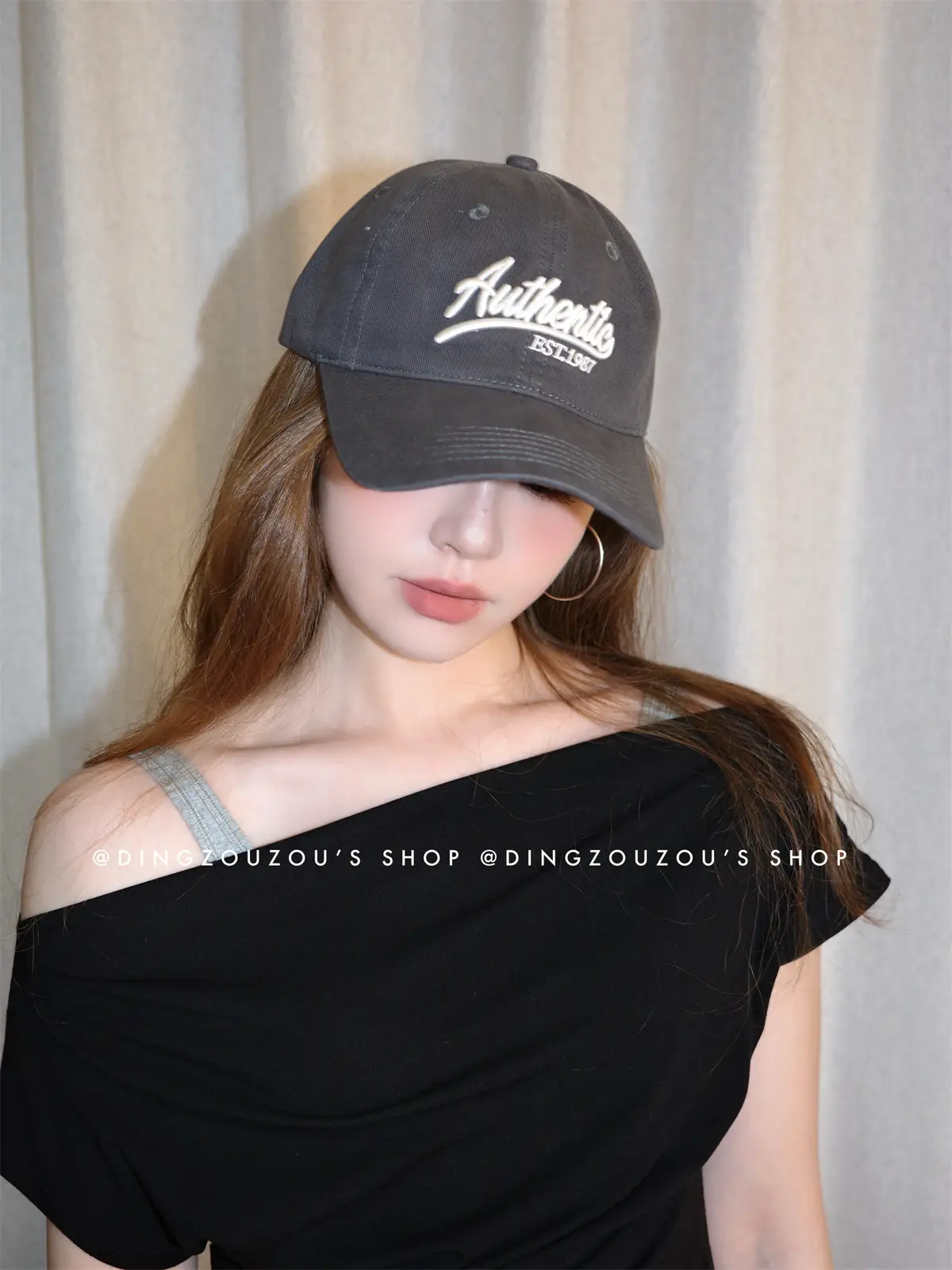 Pink Letter Embroidered Women's Baseball Cap — feature 10