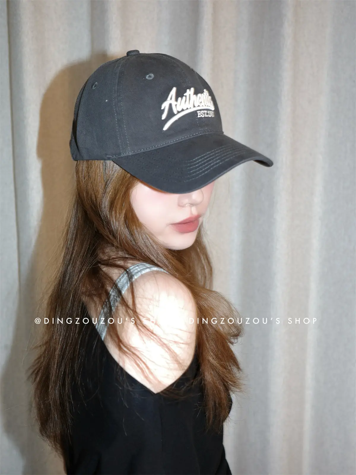 Pink Letter Embroidered Women's Baseball Cap — feature 15