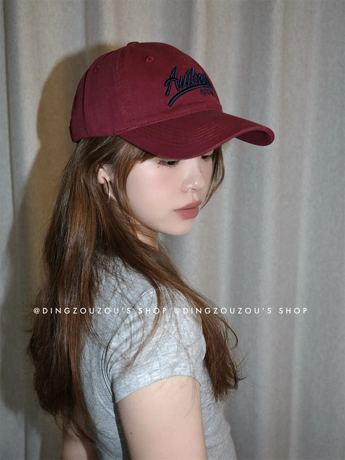 Pink Letter Embroidered Women's Baseball Cap — feature 18