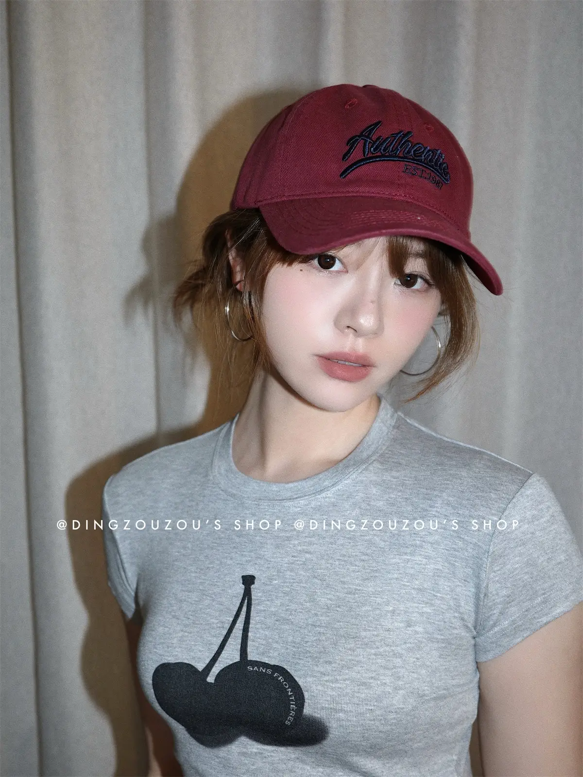 Pink Letter Embroidered Women's Baseball Cap — feature 21