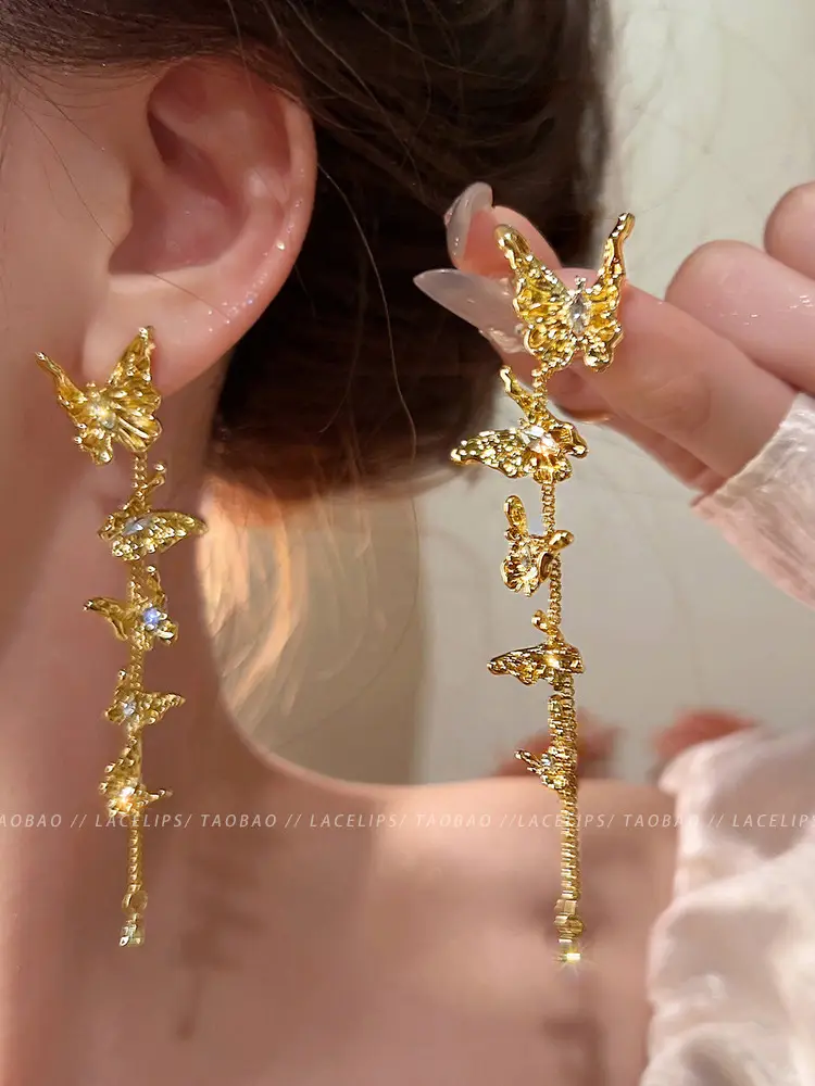 2025 Flower Tassel Earrings for Women Pink Blue White — feature 16