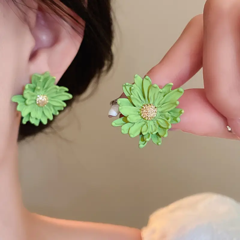 2025 Flower Tassel Earrings for Women Pink Blue White — feature 35