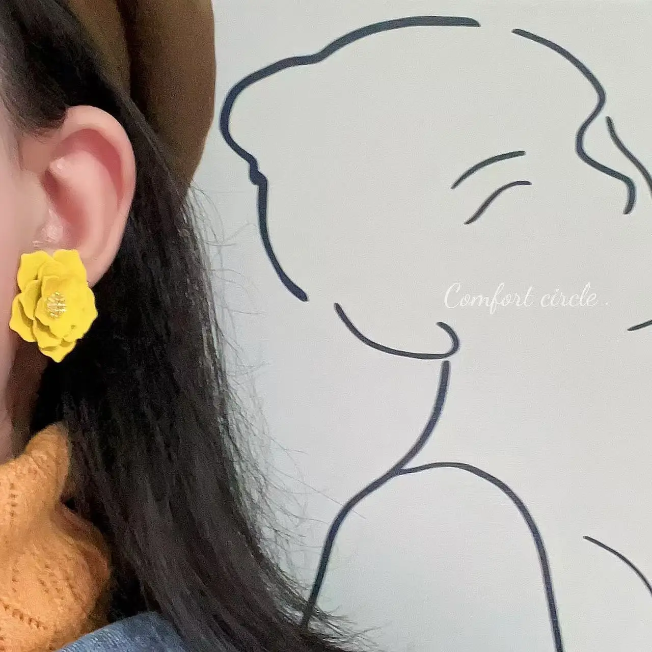 2025 Flower Tassel Earrings for Women Pink Blue White — feature 45