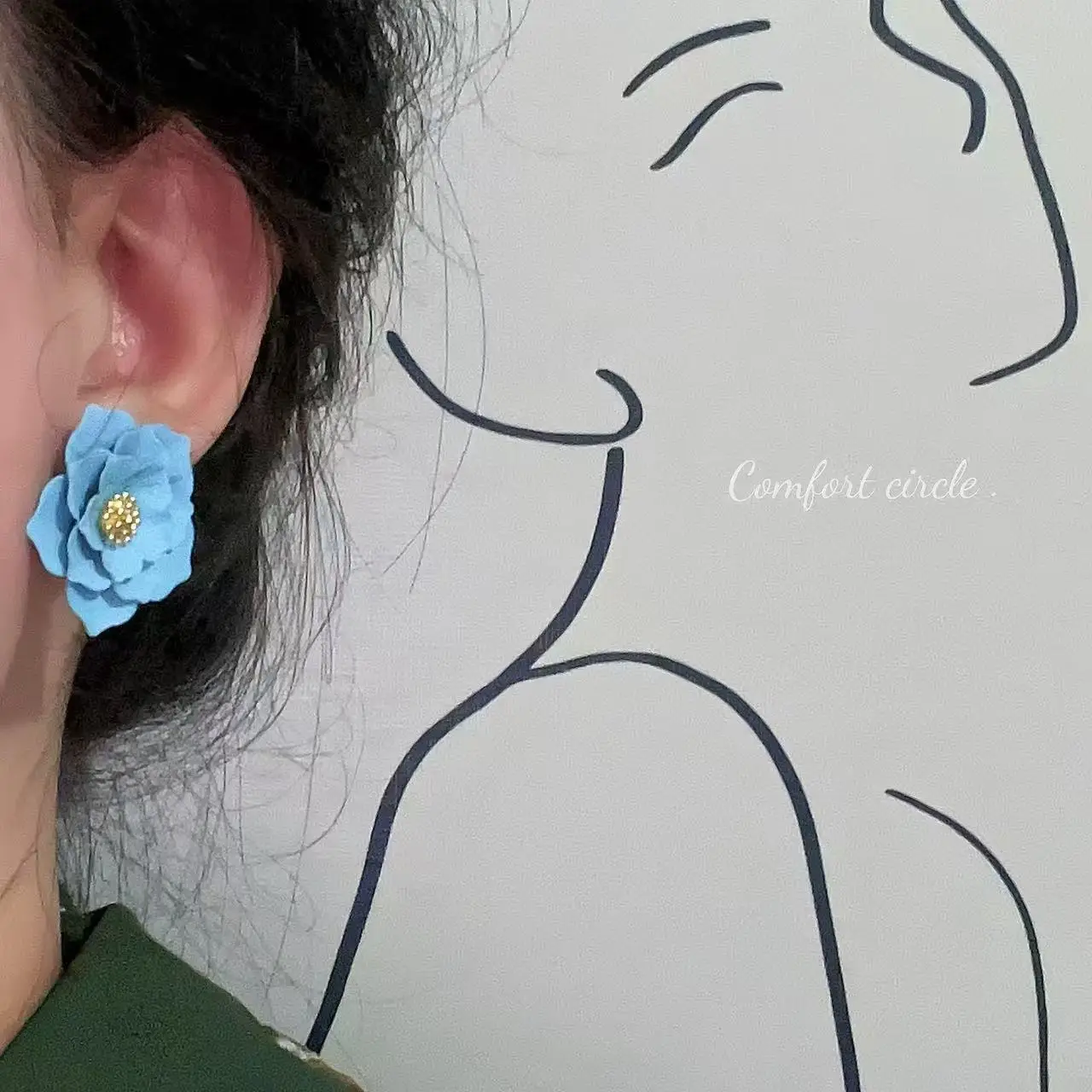 2025 Flower Tassel Earrings for Women Pink Blue White — feature 46
