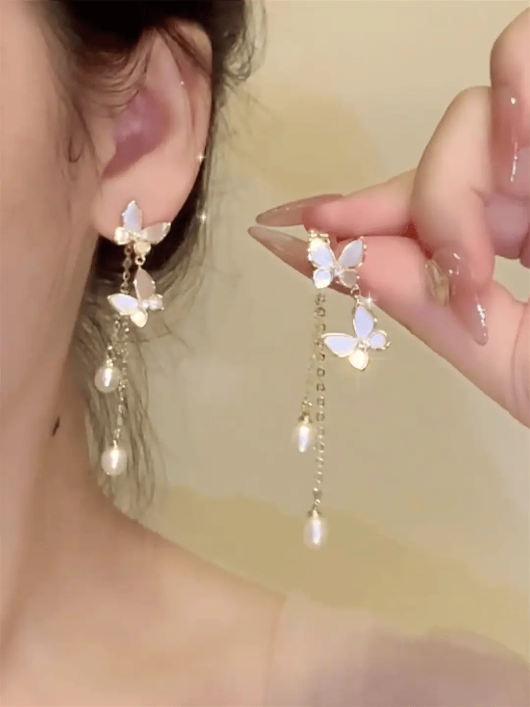 2025 Flower Tassel Earrings for Women Pink Blue White - Image 13