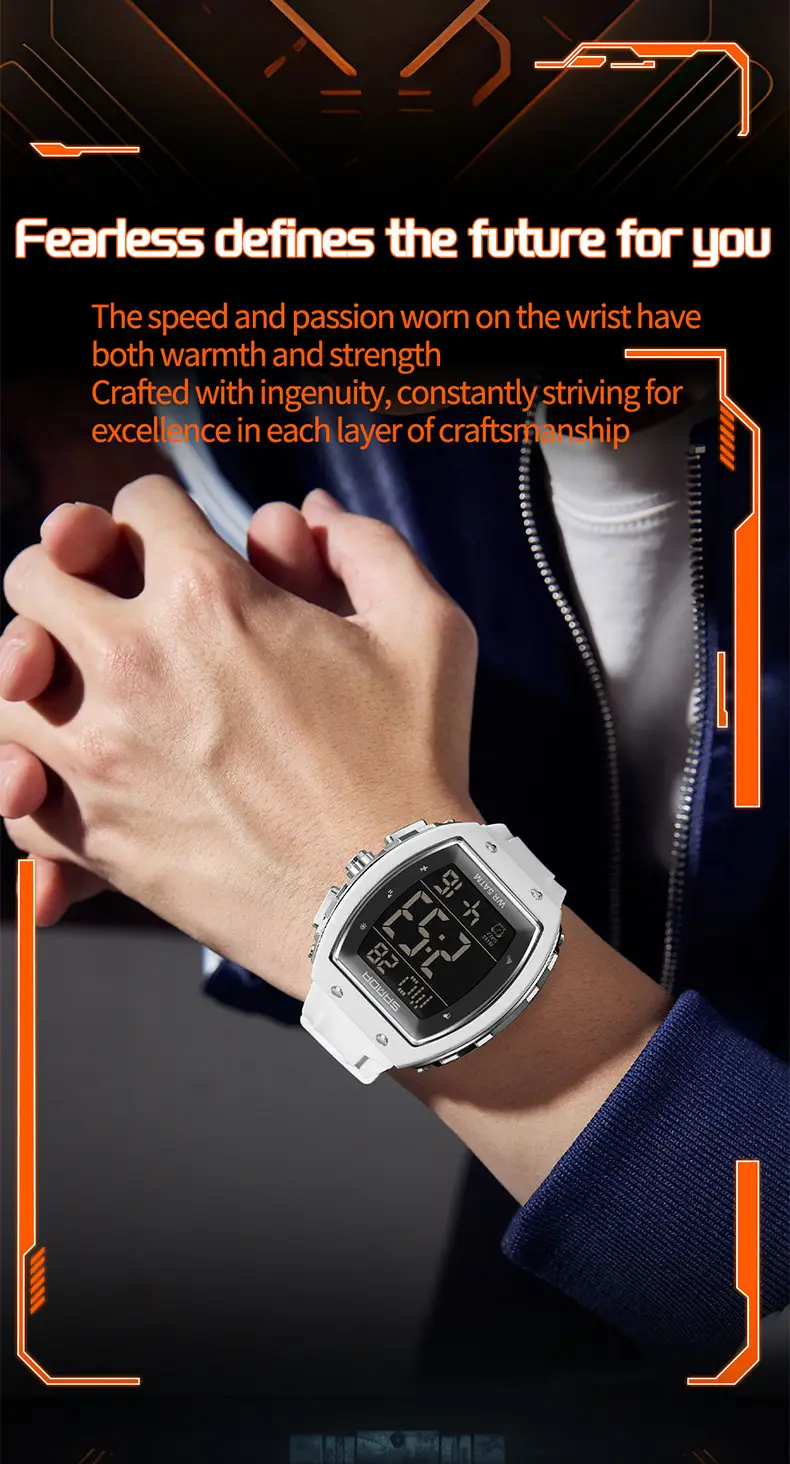 Sanda 5 ATM Waterproof Sports Watch with Luminous Red Barrel Design — feature 20