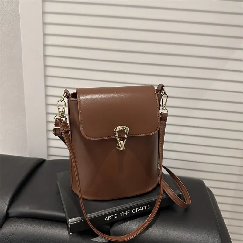 Women's Beige Textured Bucket Bag Shoulder Crossbody — feature 11