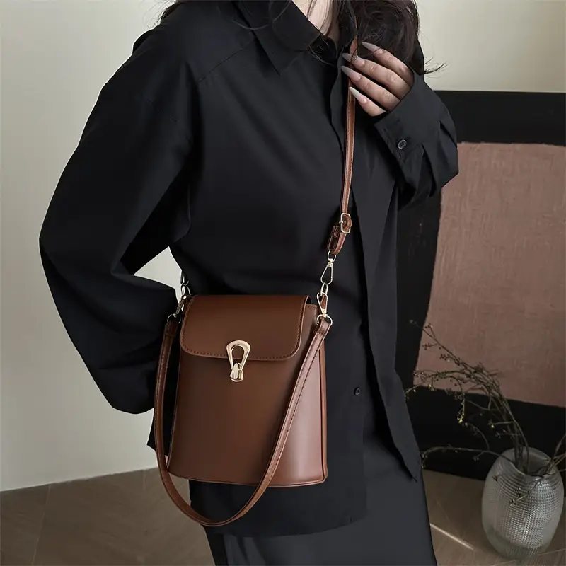 Women's Beige Textured Bucket Bag Shoulder Crossbody — feature 28