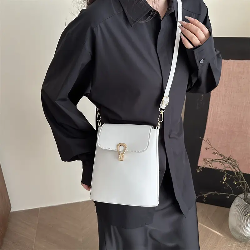 Women's Beige Textured Bucket Bag Shoulder Crossbody — feature 33