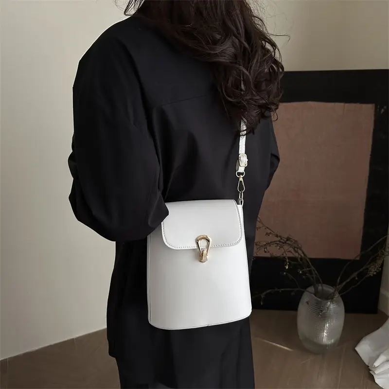 Women's Beige Textured Bucket Bag Shoulder Crossbody — feature 34