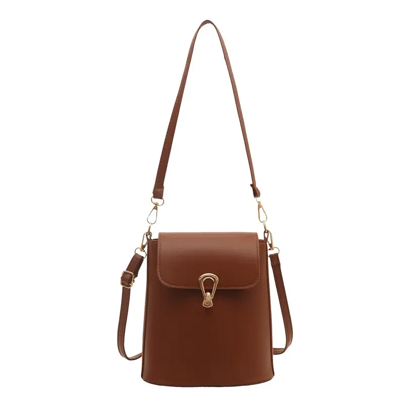 Women's Beige Textured Bucket Bag Shoulder Crossbody - Image 5