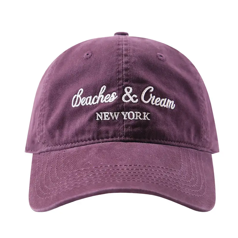 New American Style Embroidered Letter Hat Wide Brim Soft Top Baseball Cap Men's and Women's All-match Face Show Small Cap Trendy - Image 12