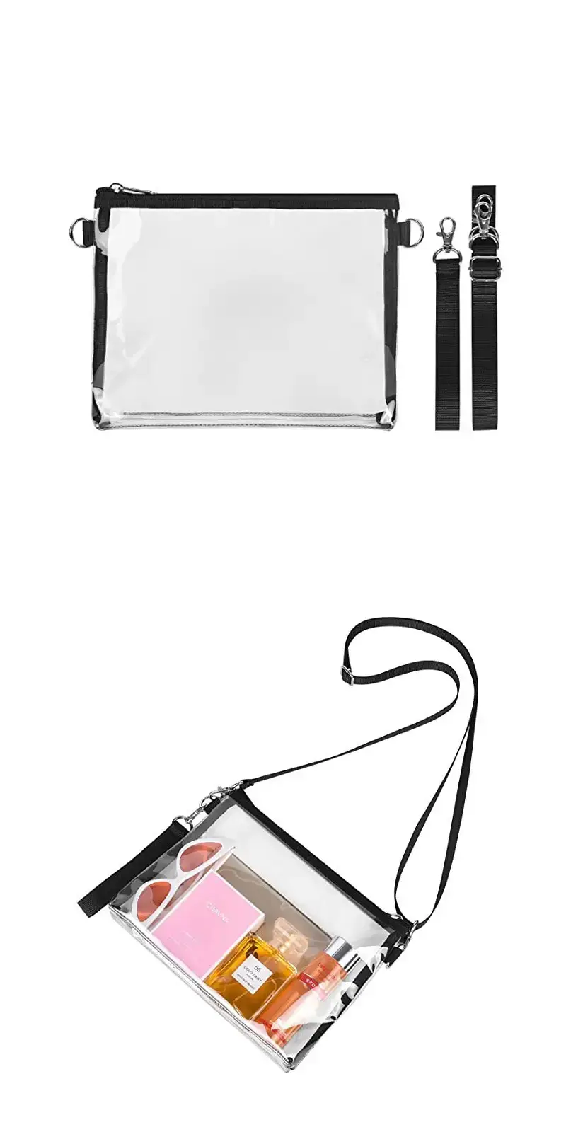 Transparent Crossbody Bag with Long Strap — feature 3
