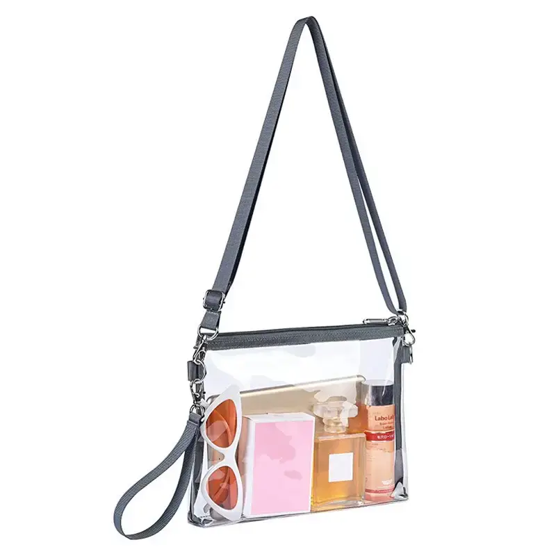 Transparent Crossbody Bag with Long Strap - Image 2