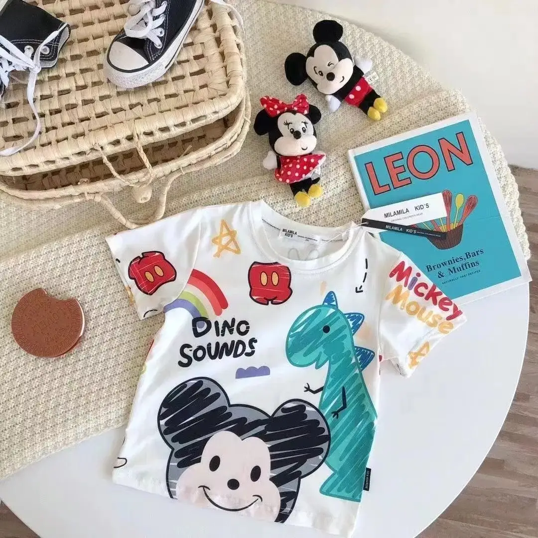 Kids Western Graphic Cotton T-Shirt Rainbow Cartoon — feature 5
