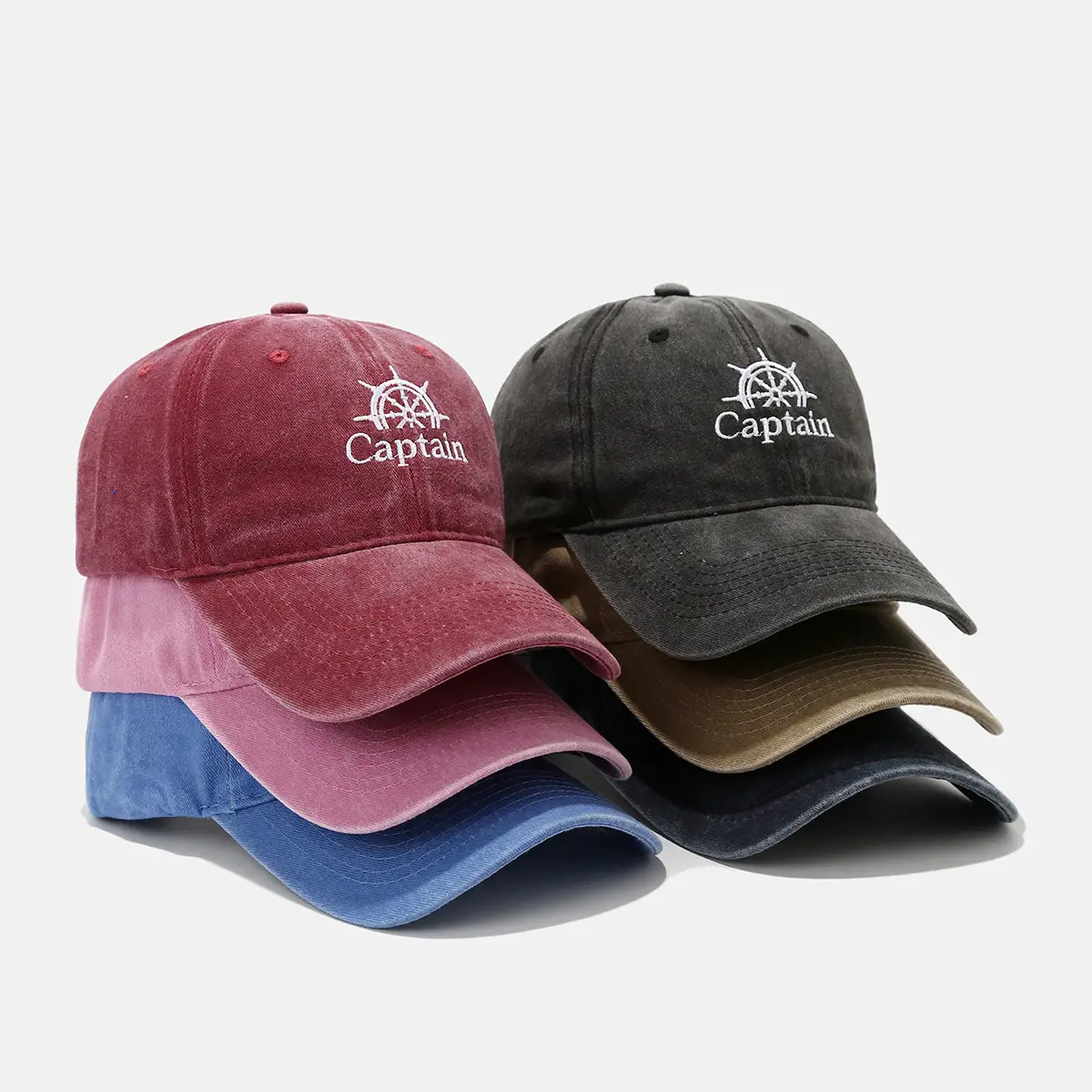 Captain Embroidered Blue Baseball Cap for Men - Image 8