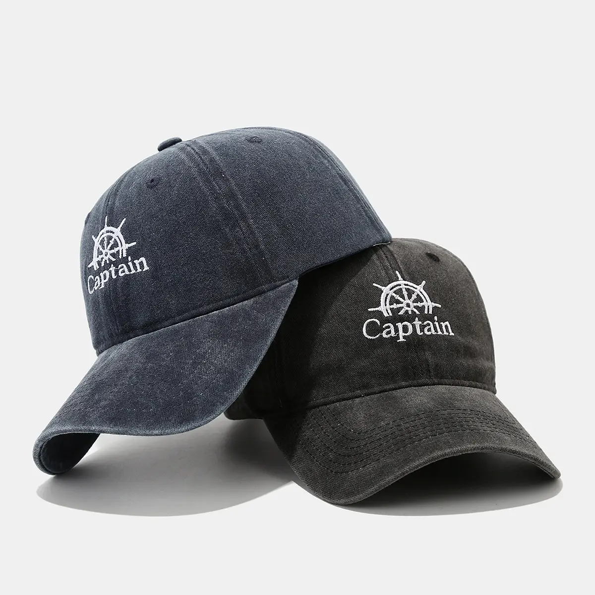 Captain Embroidered Blue Baseball Cap for Men - Image 9
