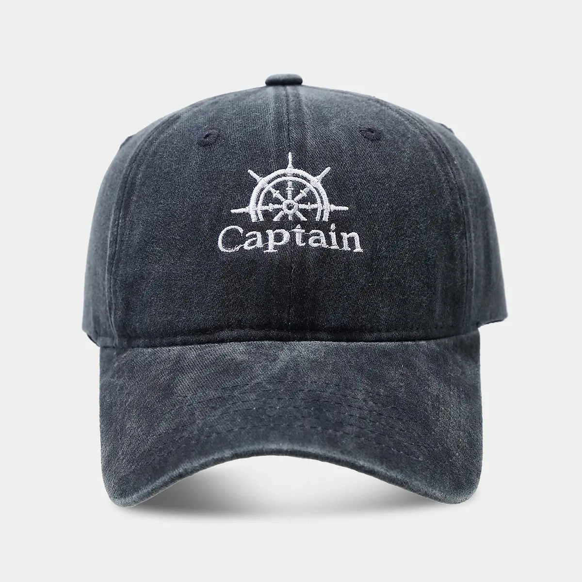 Captain Embroidered Blue Baseball Cap for Men - Image 5