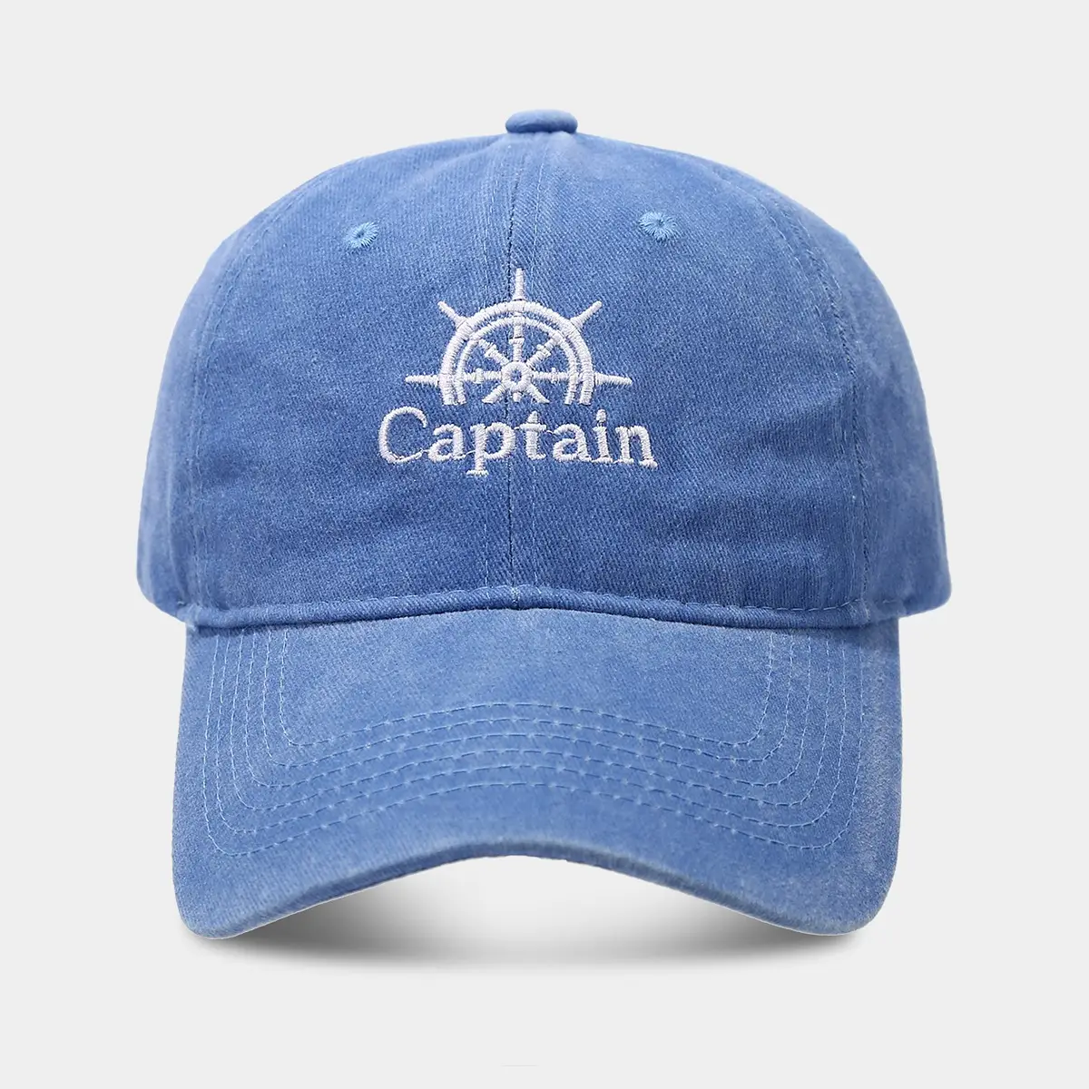 Captain Embroidered Blue Baseball Cap for Men - Image 4