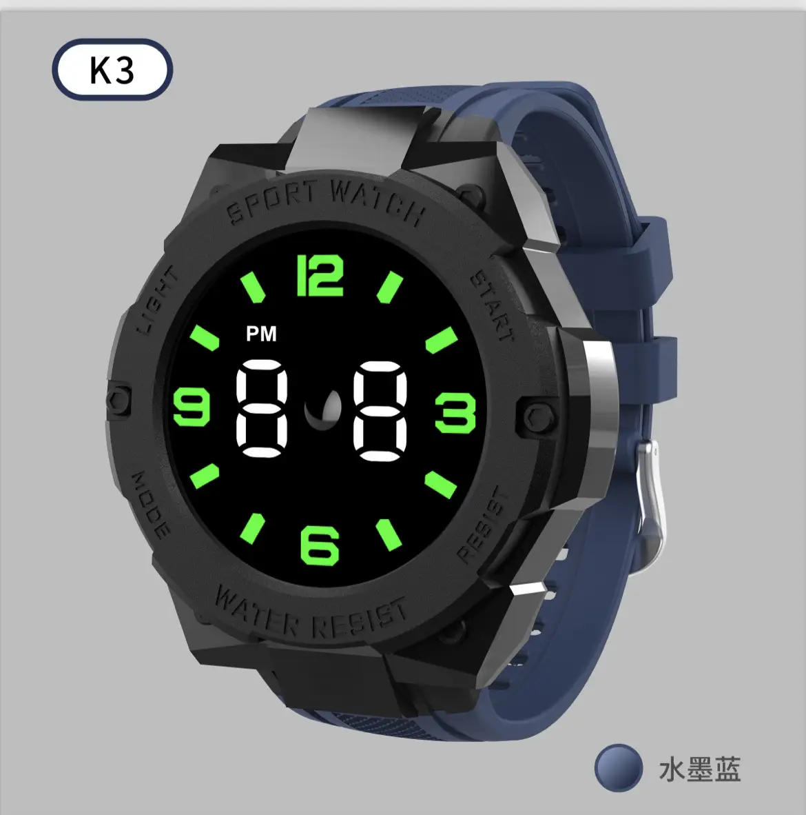 Dual Color LED Digital Watch for Men Women Sports Wear - Image 8