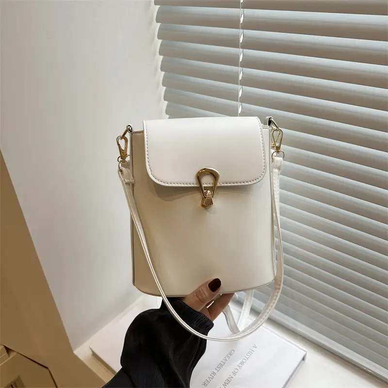 Brown Leather Bucket Bag for Women 2025 - Image 2