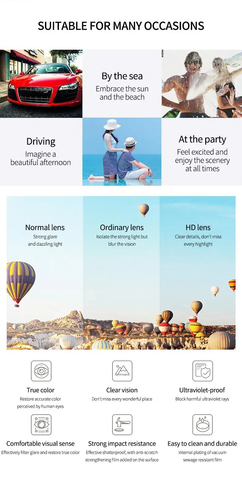 Anti-Ultraviolet Half Frame Driving Sunglasses for Boys — feature 7