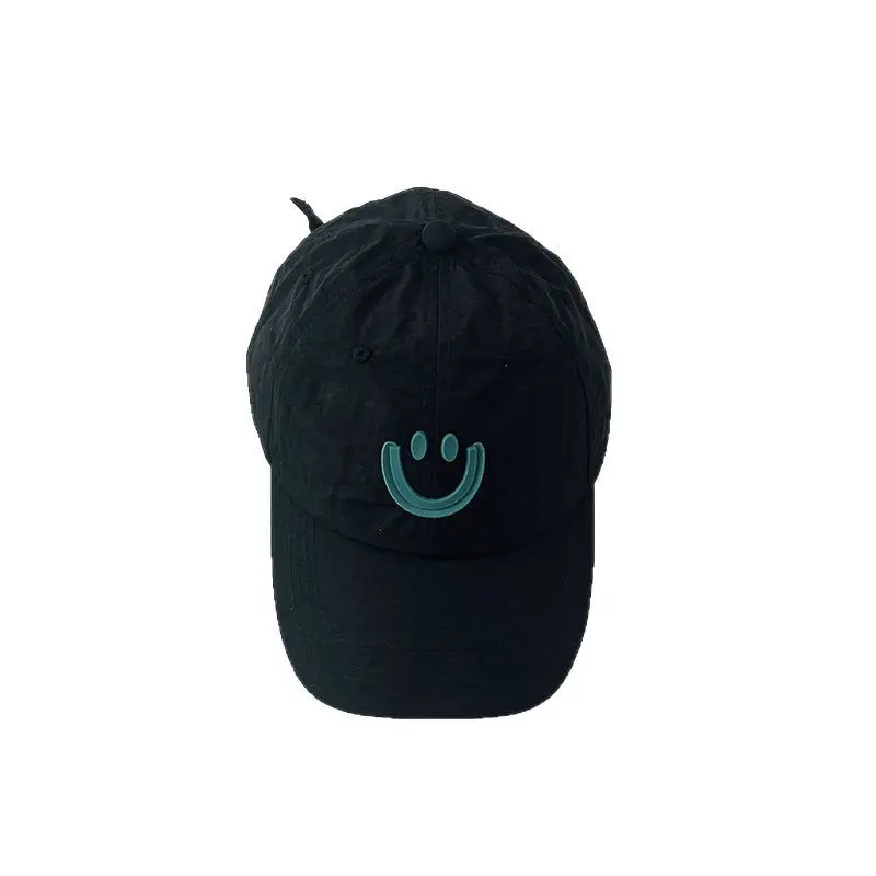 Blue Smile Face Cap for Girls Summer Sunshade